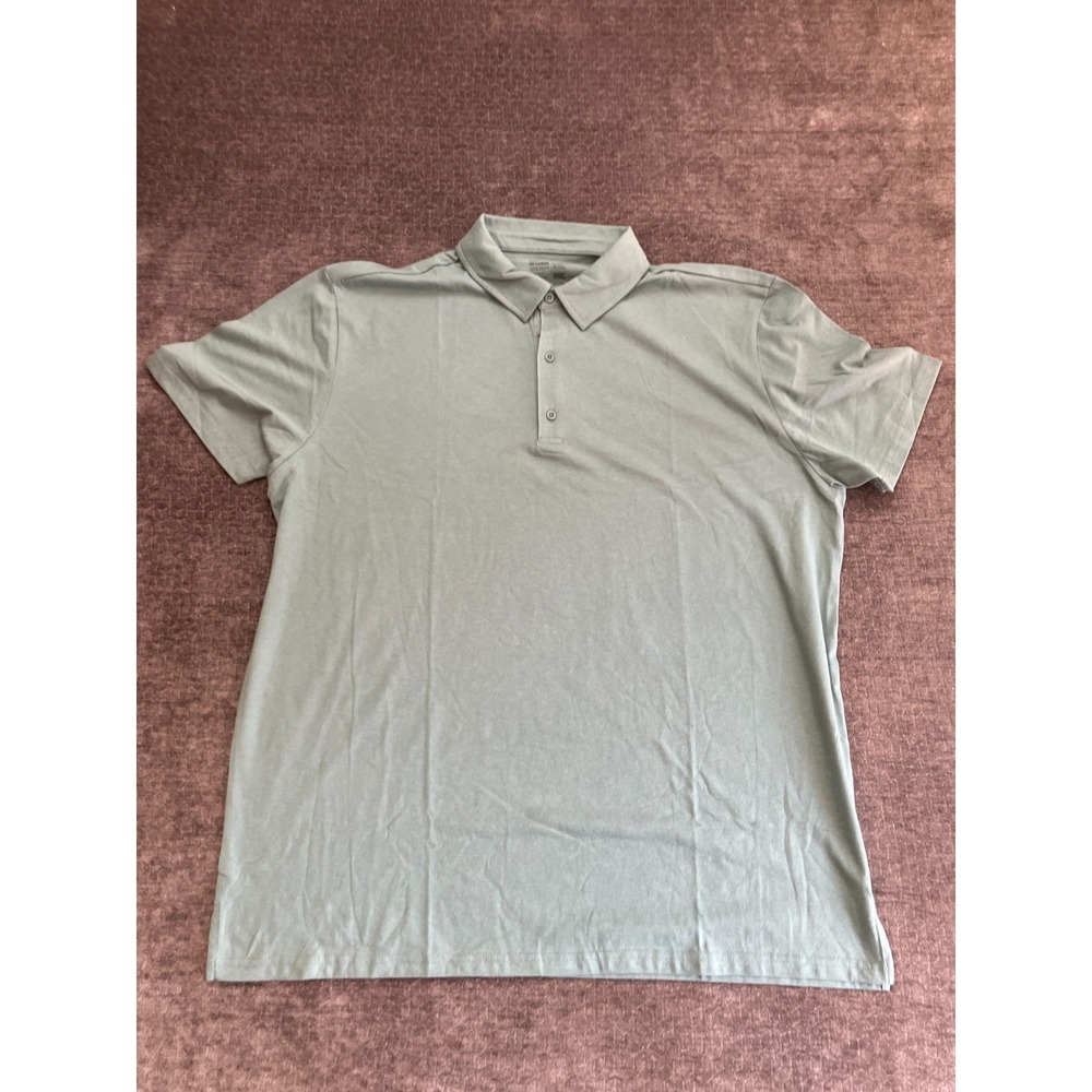 Fresh Clean Threads Polo Shirt Mens 2XL Gray Knit Cotton Tennis Golf Performance